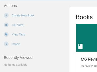 BookStack's books list